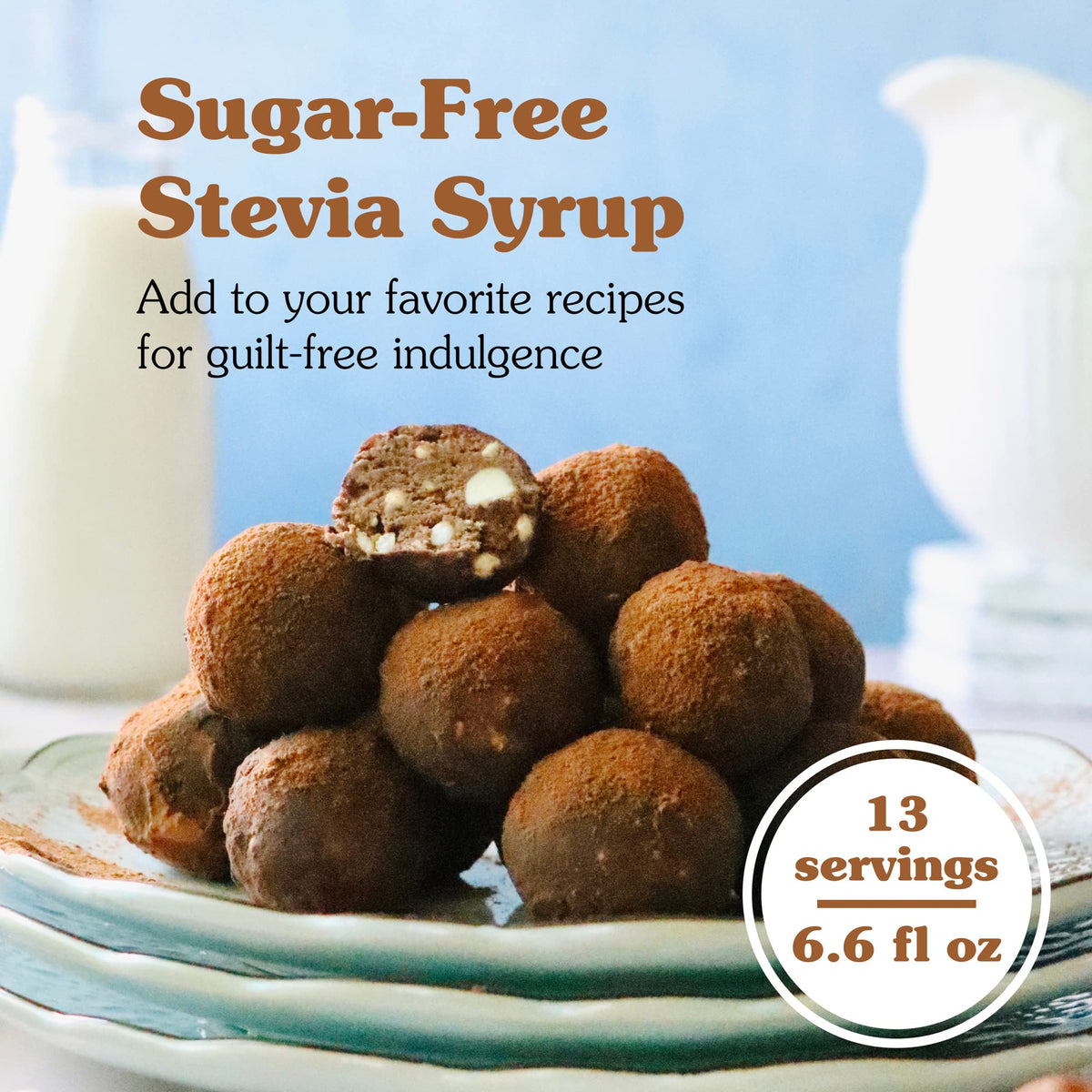 NuNaturals Stevia Syrup – Sugar-Free Maple Flavor, Zero Calories, 3-Pack (6.6oz each)