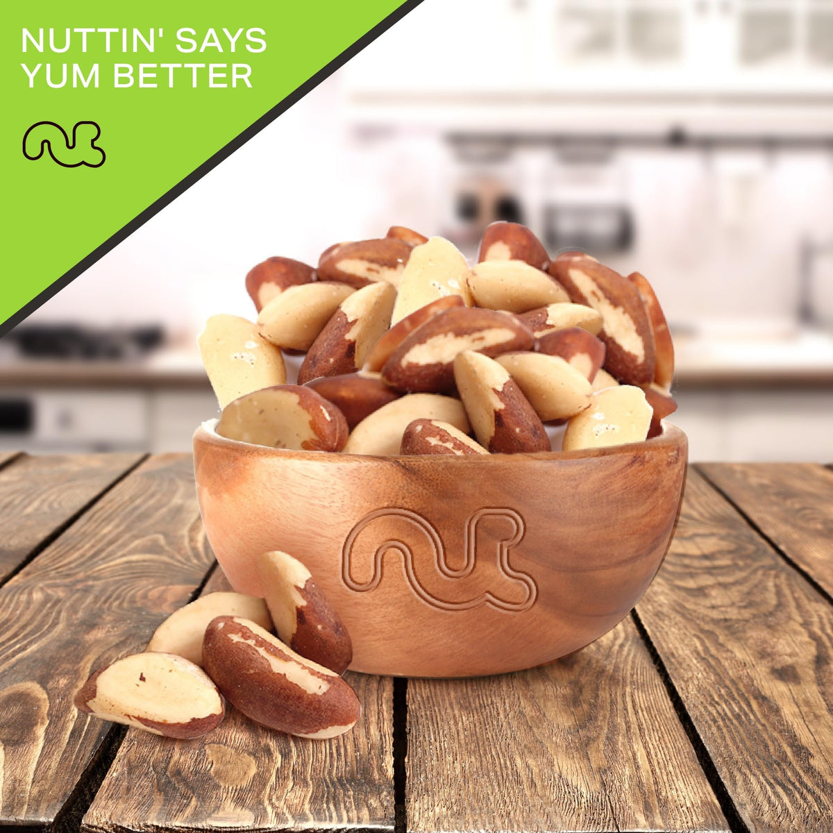 Nut Cravings Raw Brazil Nuts – Unsalted, Whole, 16oz, Resealable Bag, Kosher