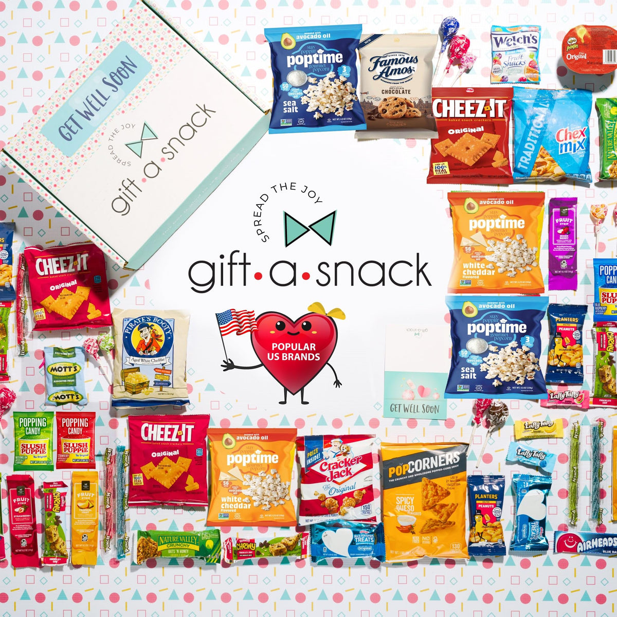 Nut Cravings Gift A Snack Get Well Soon Snack Box - 60 Count Variety Pack + Greeting Card