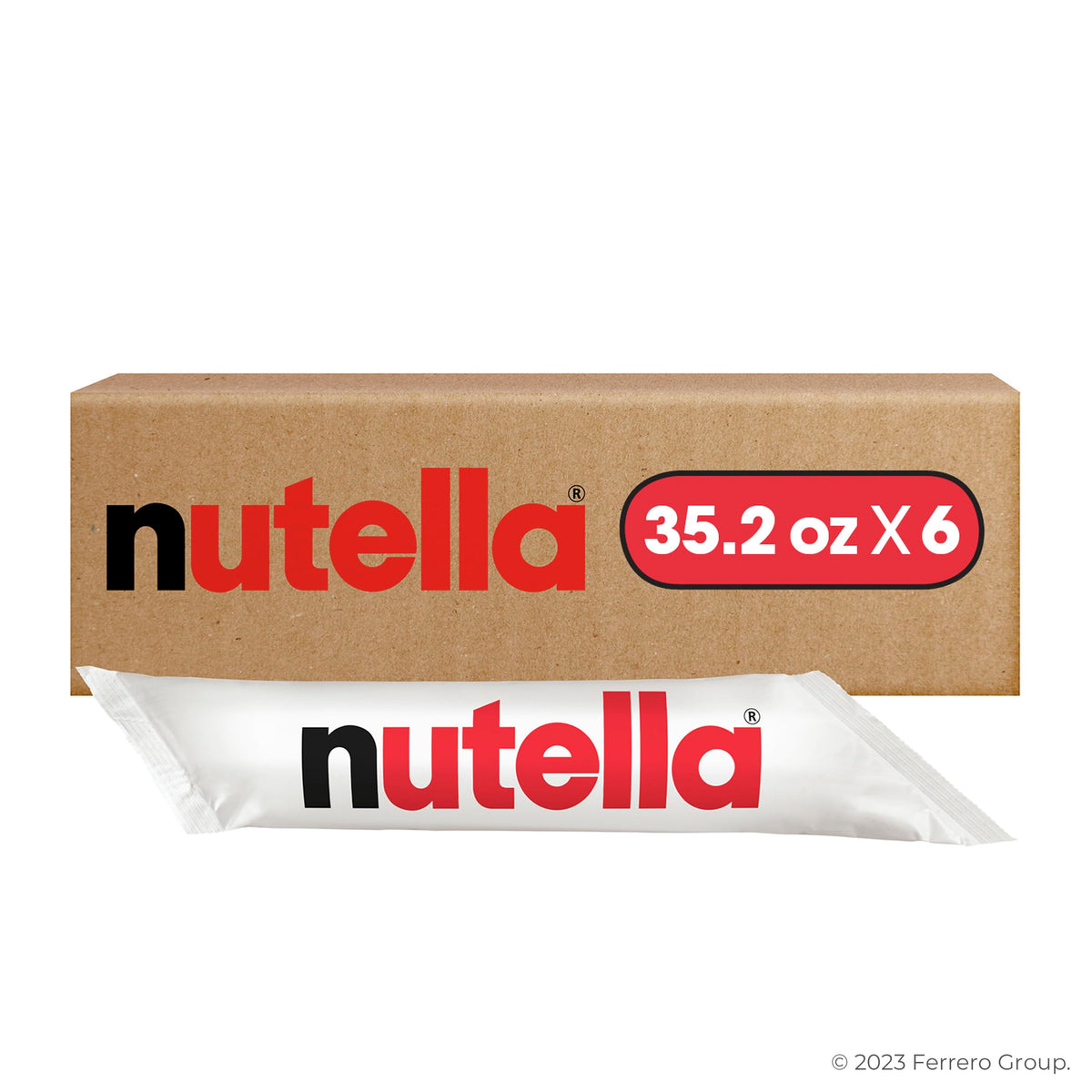 Nutella Hazelnut Spread Piping Bags – 6 Bags, 35.2 oz Each (211.2 oz Total) | Bakery & Restaurant Use