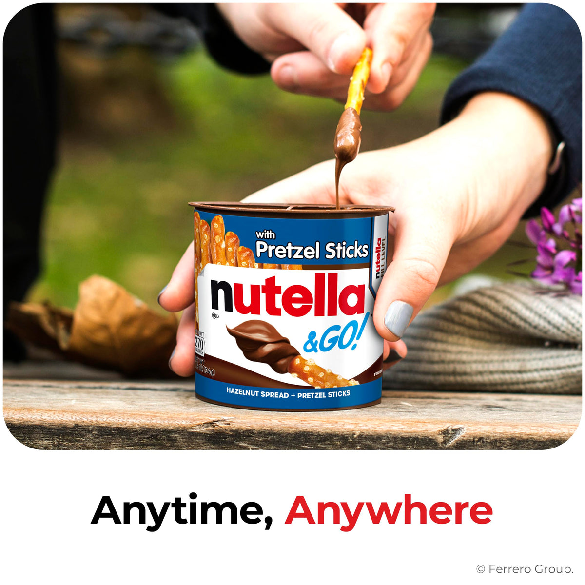 Nutella & GO! Chocolate Hazelnut Spread with Cocoa + Pretzel Sticks – 24 Snack Packs