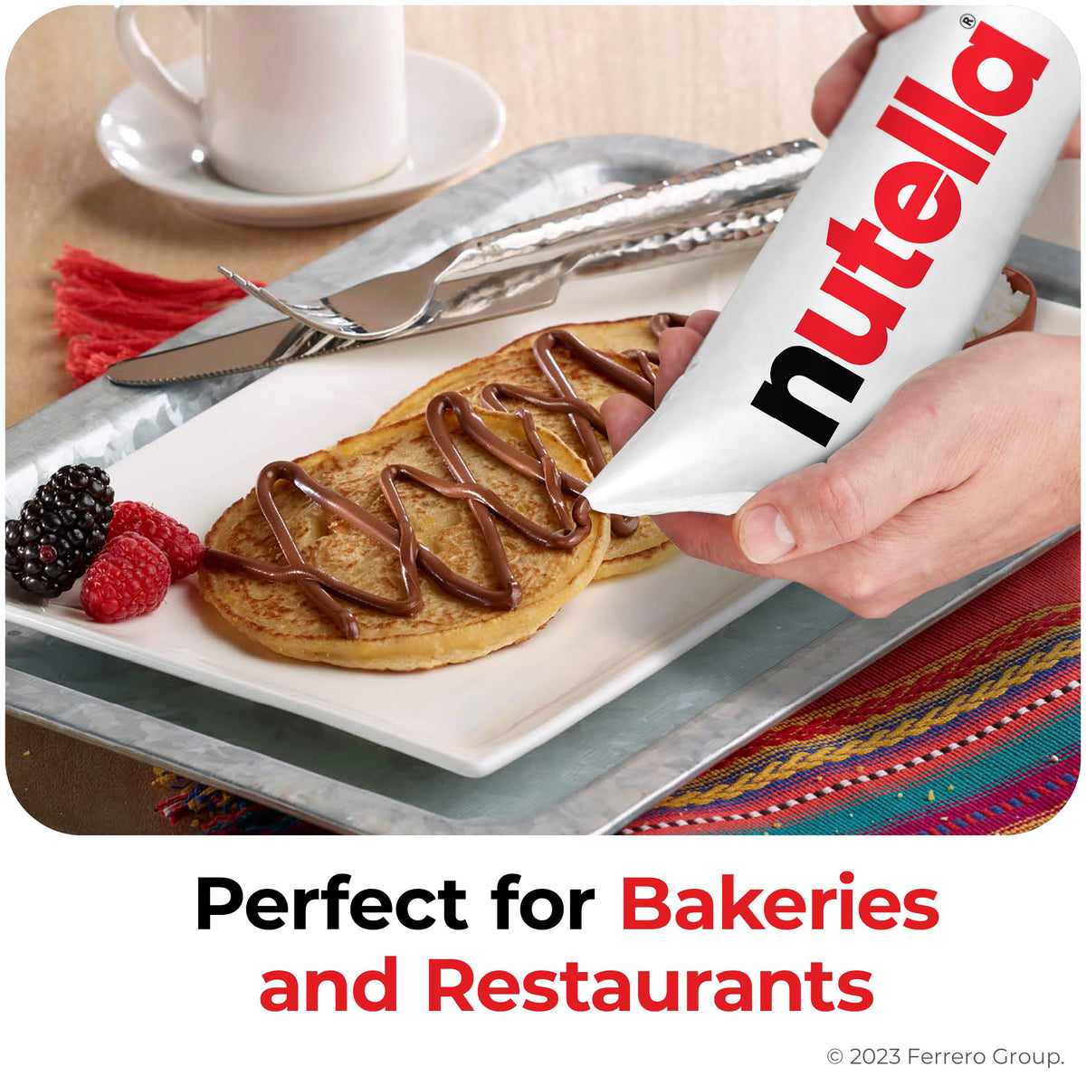 Nutella Hazelnut Spread Piping Bags – 6 Bags, 35.2 oz Each (211.2 oz Total) | Bakery & Restaurant Use