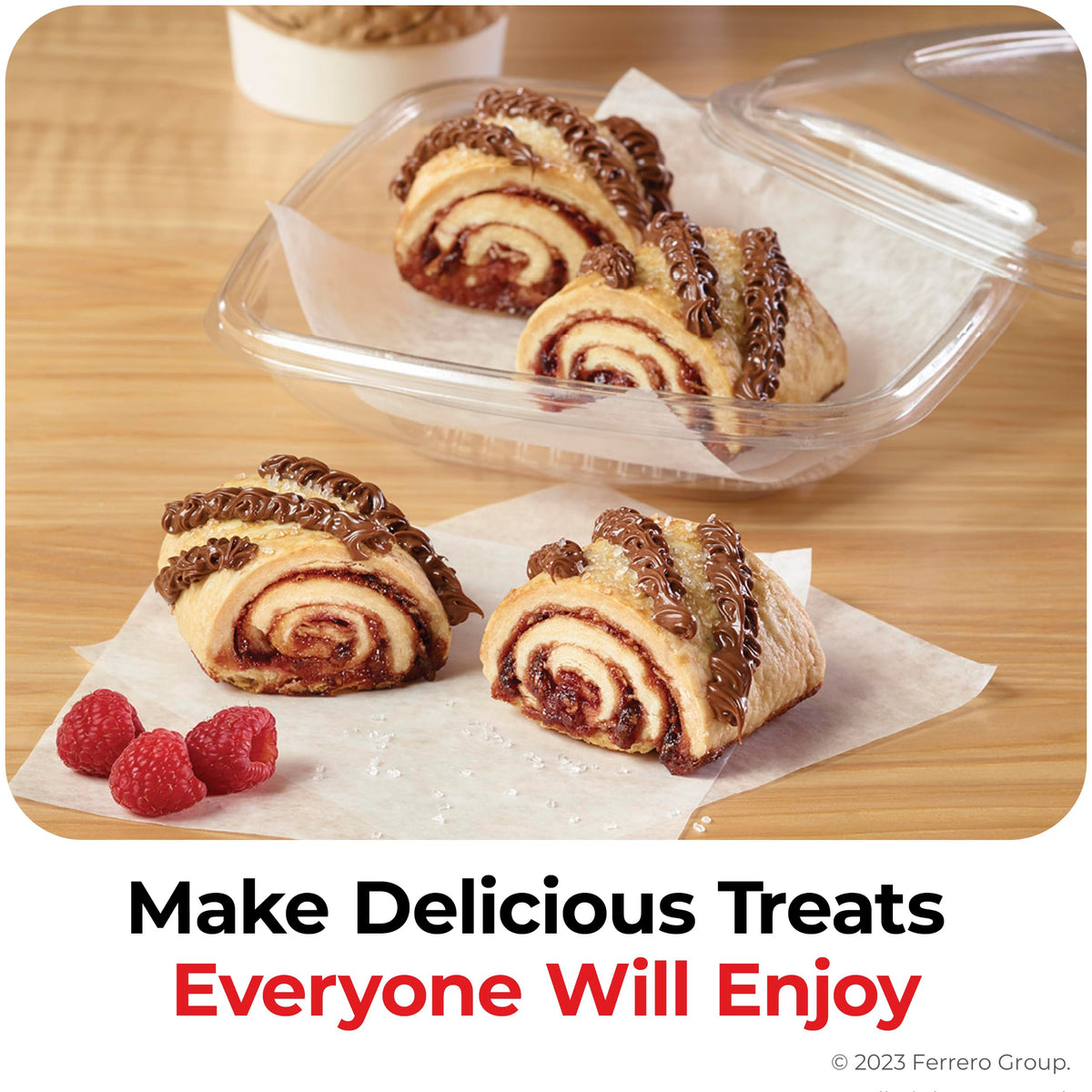 Nutella Hazelnut Spread Piping Bags – 6 Bags, 35.2 oz Each (211.2 oz Total) | Bakery & Restaurant Use