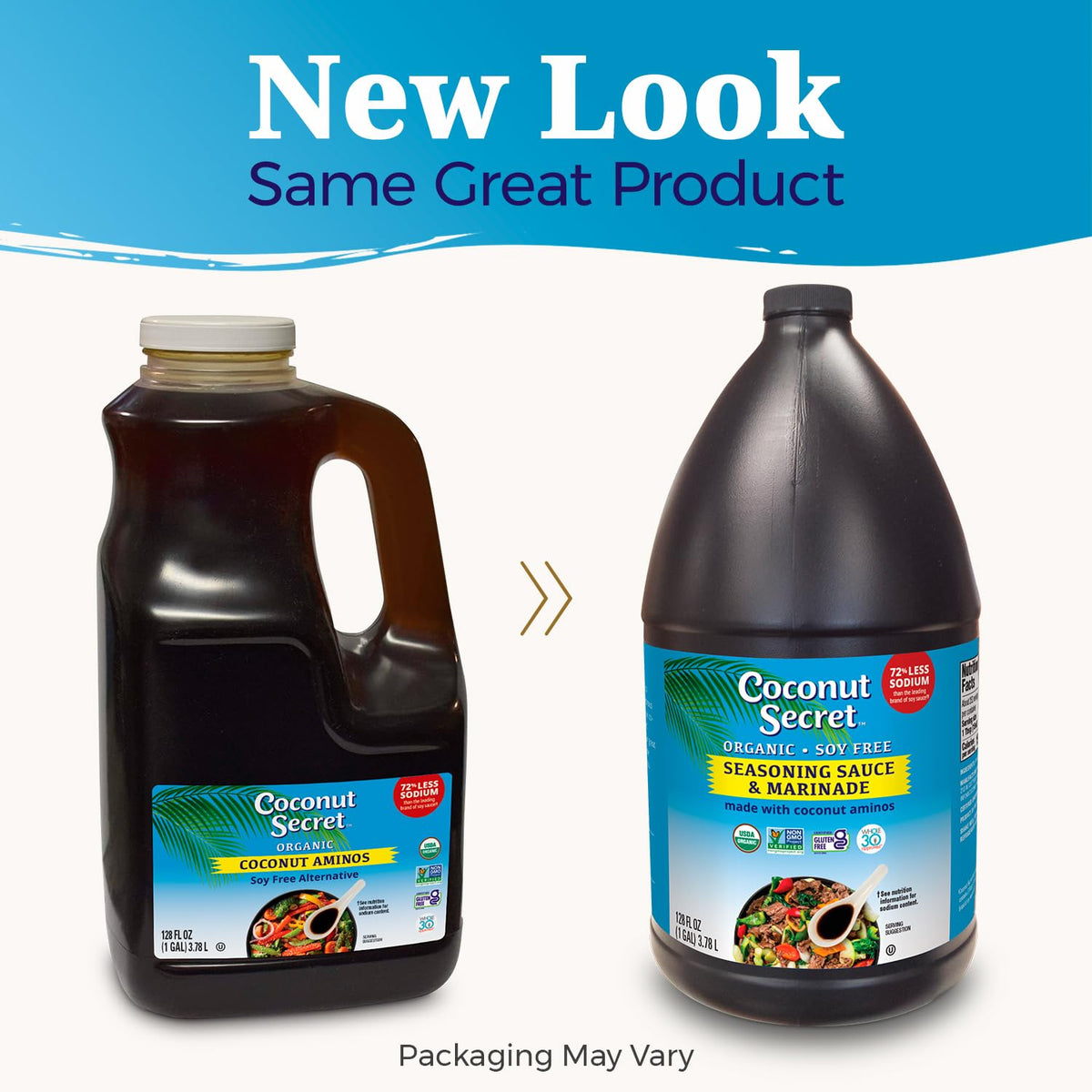 Nutiva Coconut Secret Coconut Aminos - 128 oz | Low-Sodium Organic Gluten-Free Soy Sauce Alternative