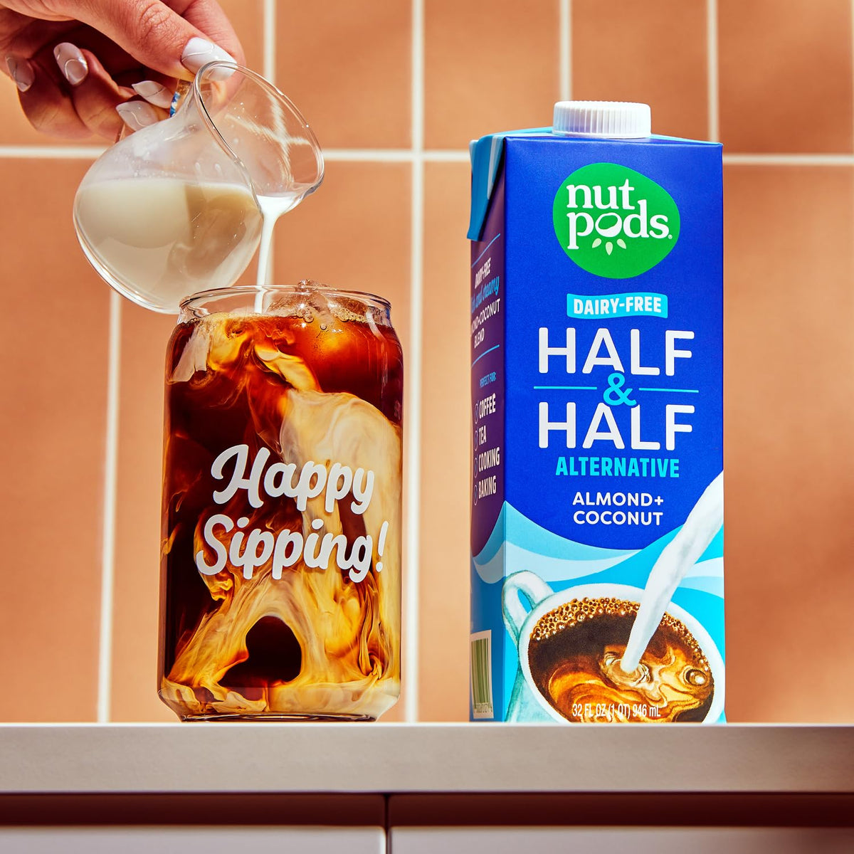 nutpods Unsweetened Half & Half Dairy-Free Coffee Creamer - Zero Sugar
