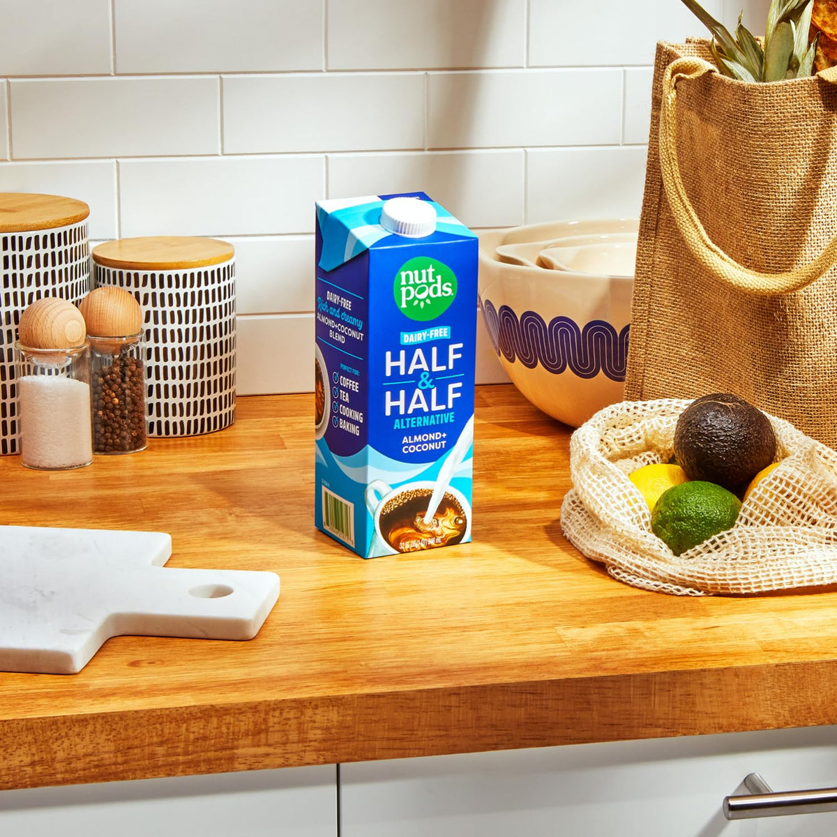 nutpods Unsweetened Half & Half Dairy-Free Coffee Creamer - Zero Sugar