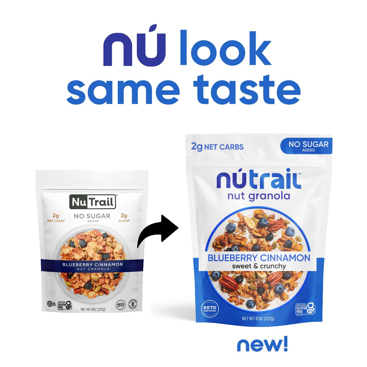 NuTrail Nut Granola Variety Pack No Sugar Added Gluten Free Grain Free Keto Low Carb 6 x 8 oz