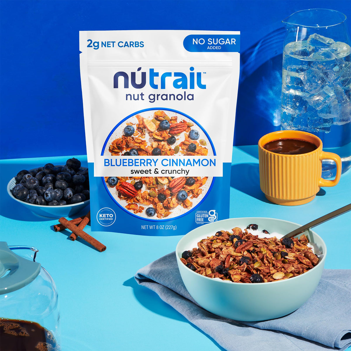 NuTrail Nut Granola Variety Pack No Sugar Added Gluten Free Grain Free Keto Low Carb 6 x 8 oz