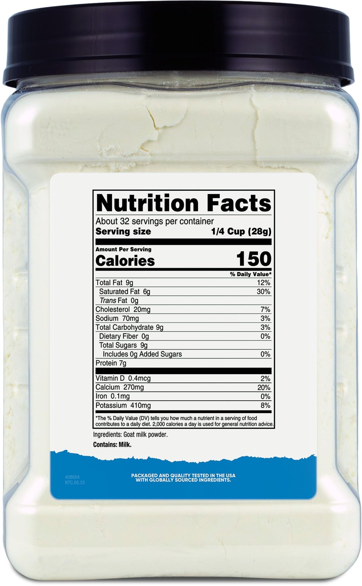Nutricost Goat Milk Powder 2 lb Unflavored – Gluten-Free, Non-GMO, GMP-Certified