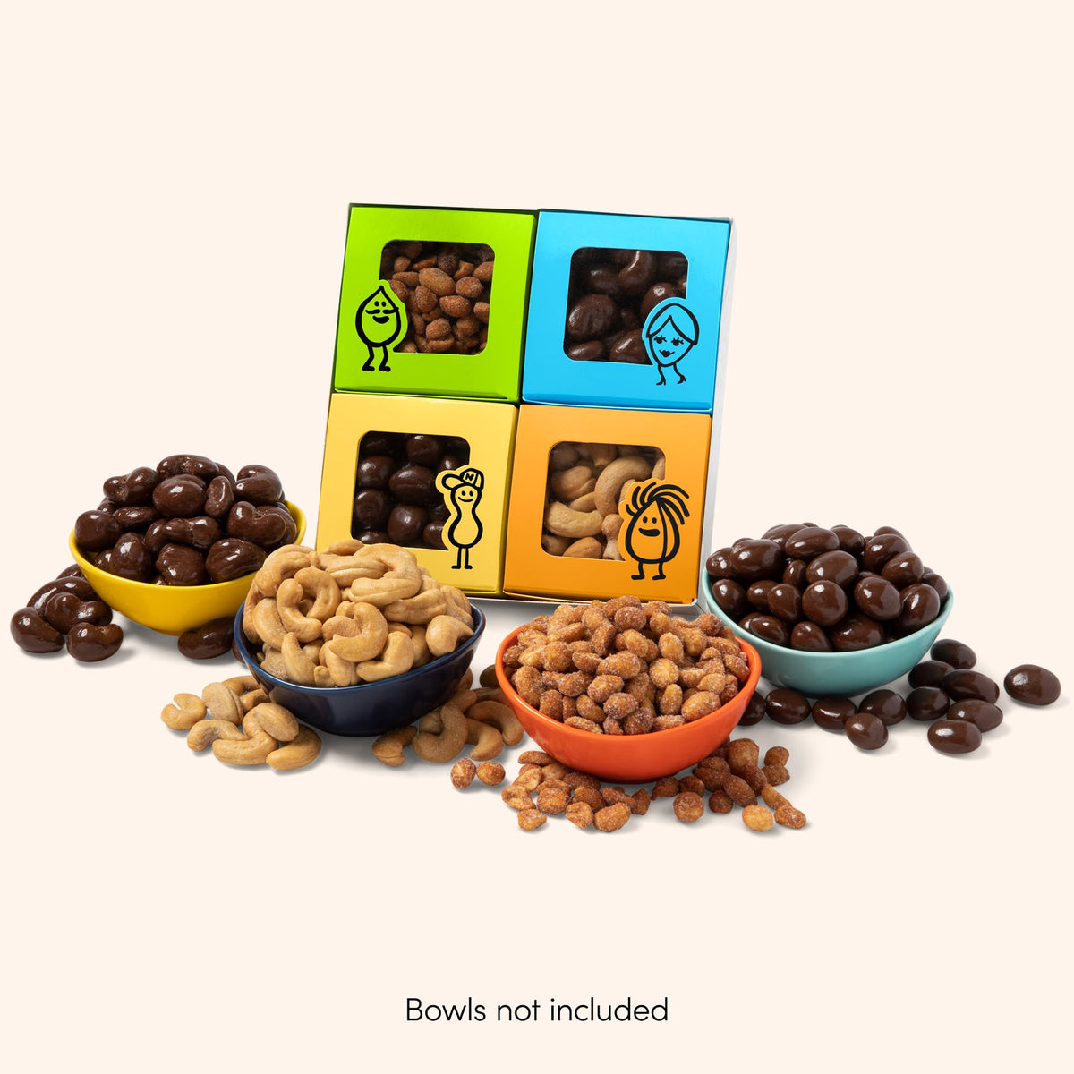 Nuts.com Sweet & Salty Gift Tray – 1.25 Lbs Nut Sampler: Roasted Cashews, Peanuts & Chocolate-Covered Raisins