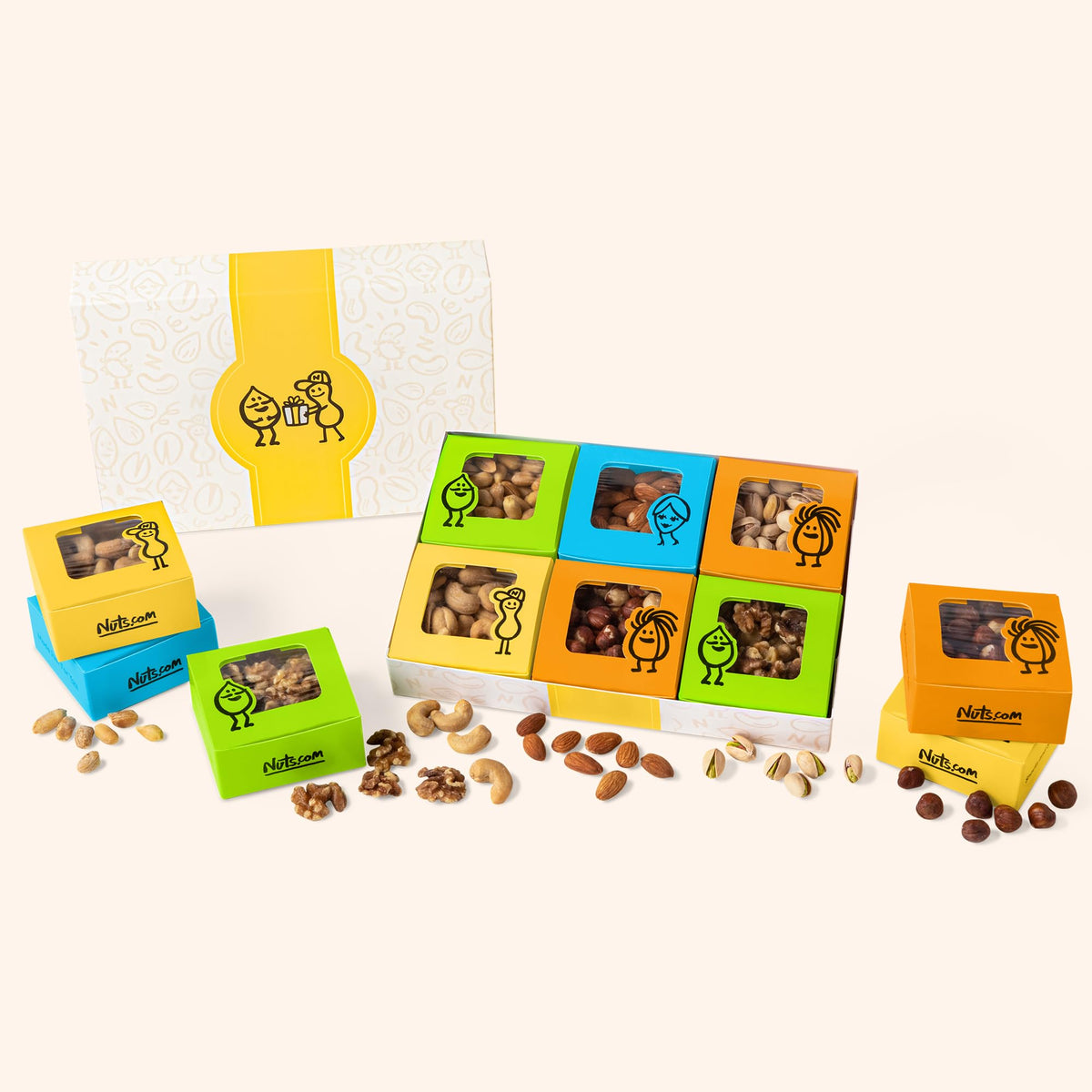 Nuts.com Nuts Assortment Tray – 2 lb Mixed Nut Sampler Gift Box