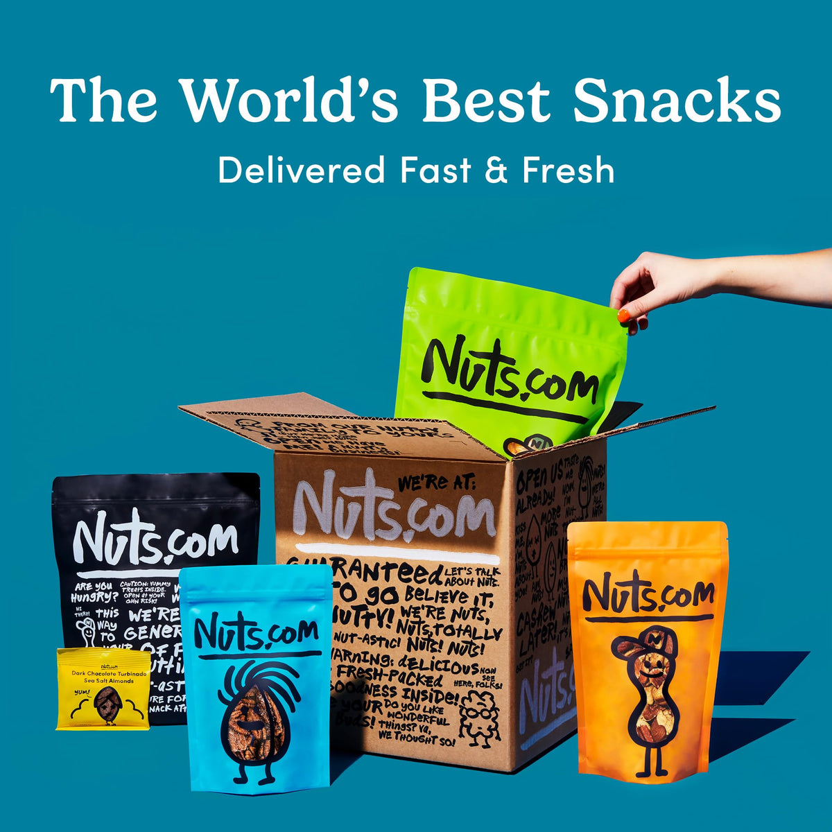 Nuts.com Roasted Salted Cashews – Single-Serve Pack, Protein & Fiber Rich Snack (24 Pack)