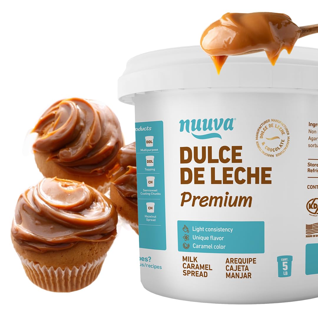 Nuuva Foods Premium Dulce de Leche – Authentic Creamy Caramel Spread for Desserts, Baking & Spreads (5 lbs)