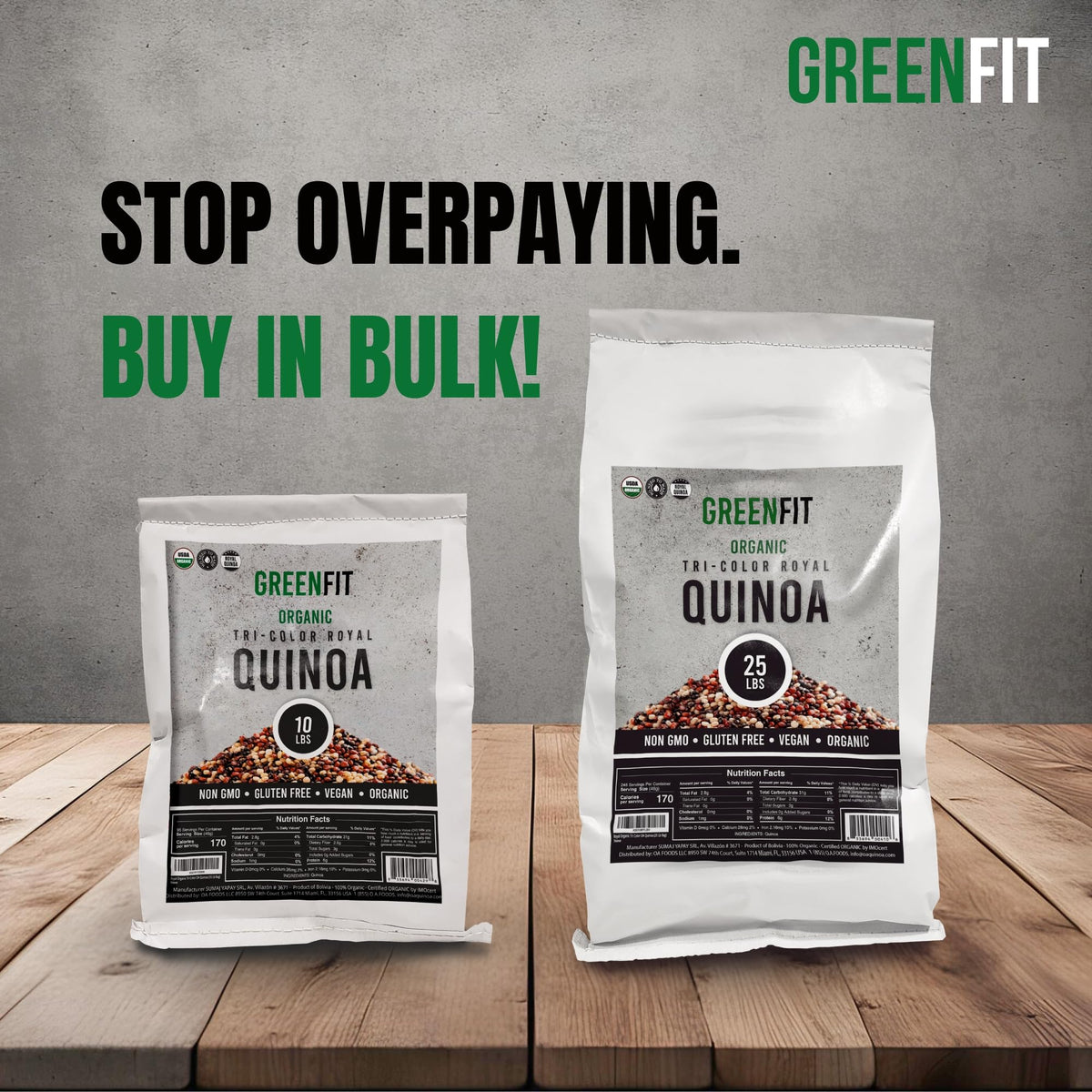 OA QUINOA Now Greenfit Royal Organic Tri-Color Quinoa 5 lb