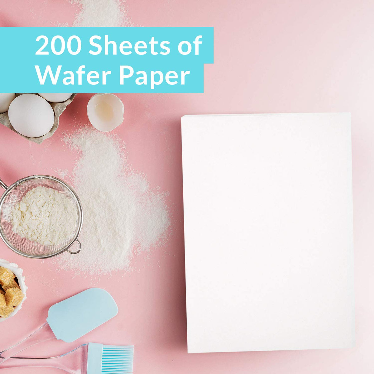 Oasis Supply 200-Piece O-Grade Wafer Paper Pack — 8 x 11 in