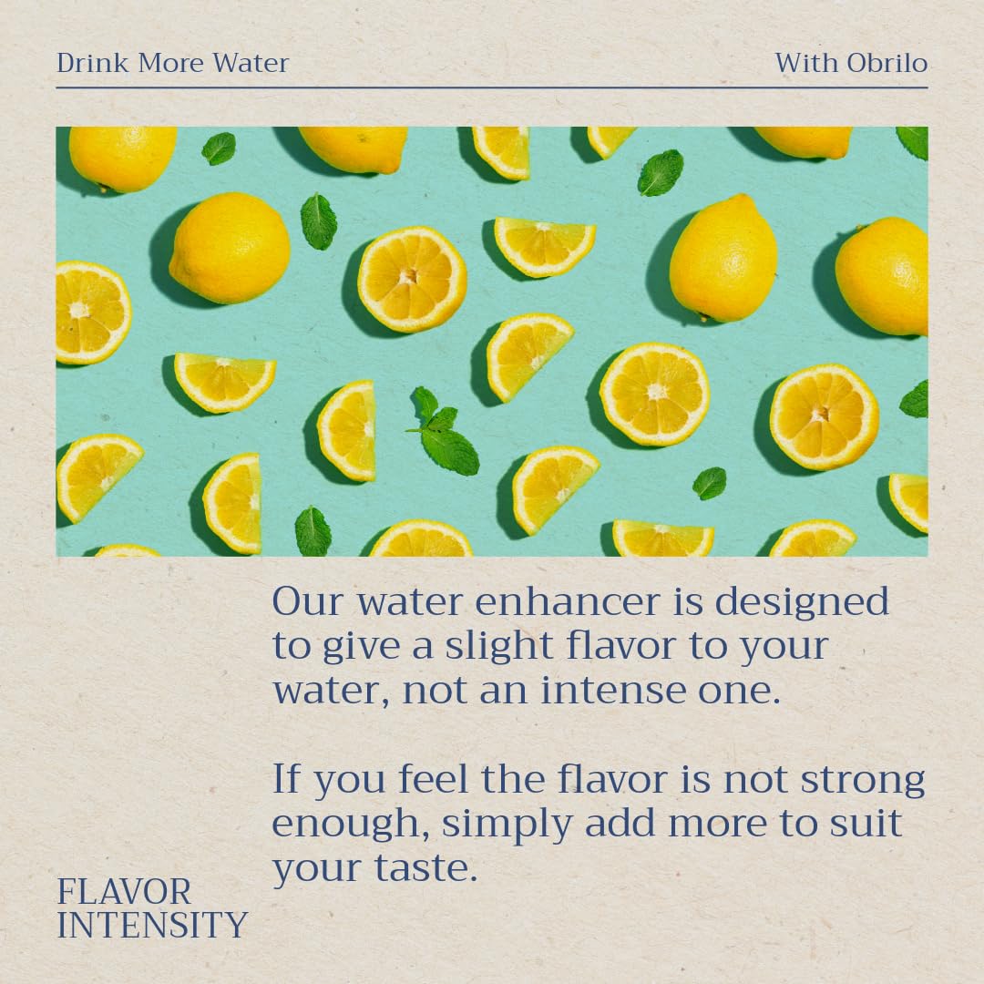 Obrilo Water Enhancer Drops - Zero Sugar, Dye Free, Naturally Flavored (2.0 fl oz x 10 Bottles)