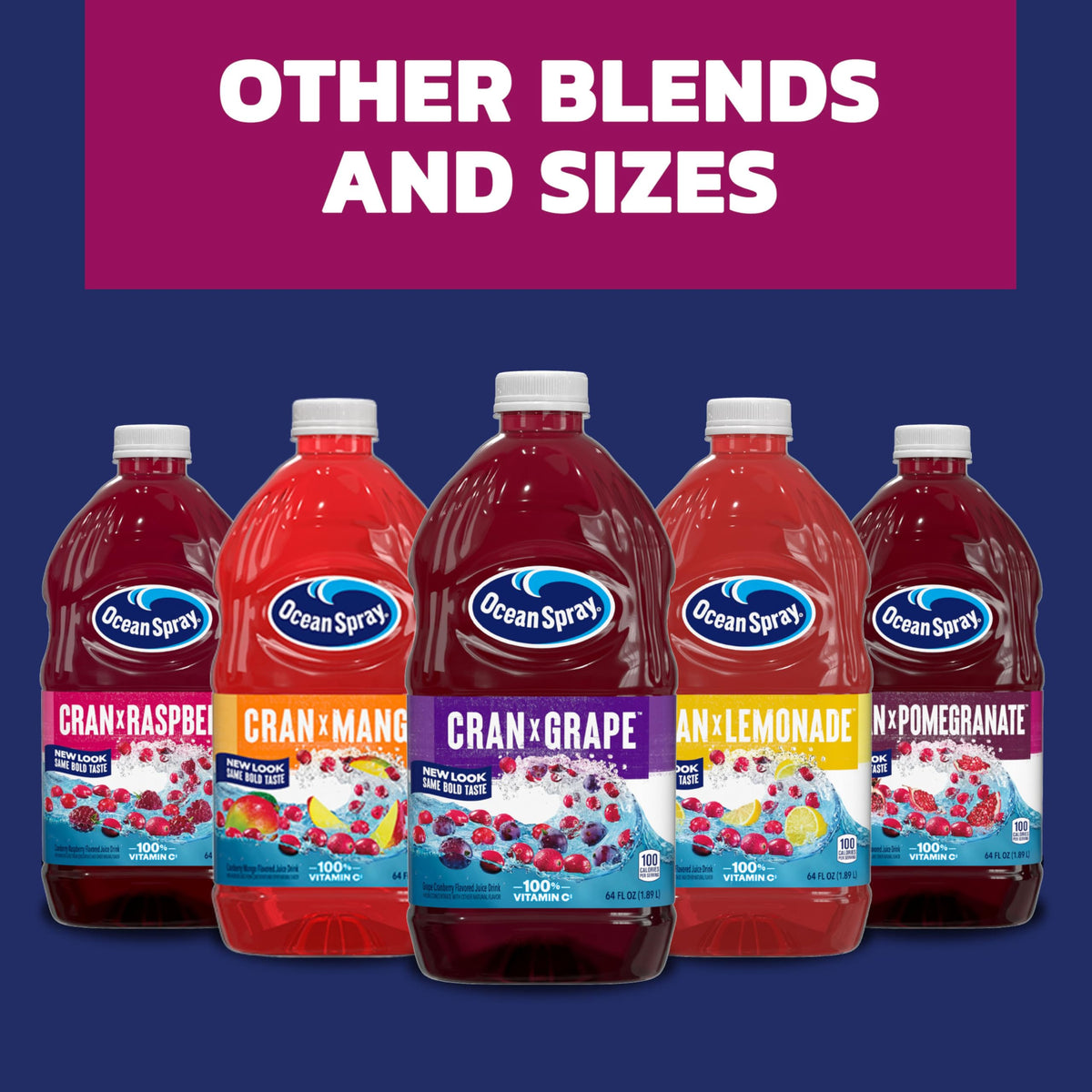 Ocean Spray Cran-Pomegranate Diet Cranberry Juice Drink, 64 oz Bottle (Pack of 8)
