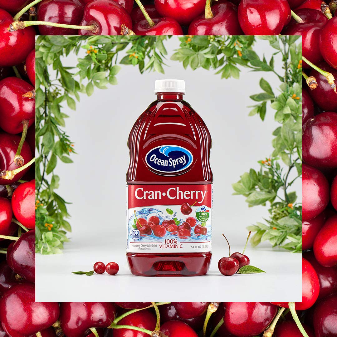 Ocean Spray Cran-Cherry Cranberry Cherry Juice Drink – 64 oz Bottle (Pack of 8)