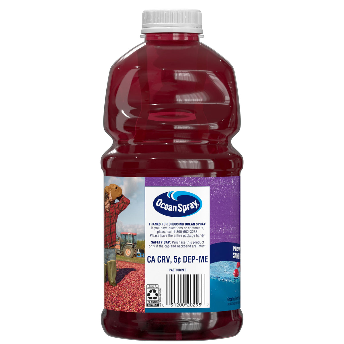 Ocean Spray Cran-Grape Juice Drink 3L (Pack of 6) | Bold Cranberry-Grape Flavor