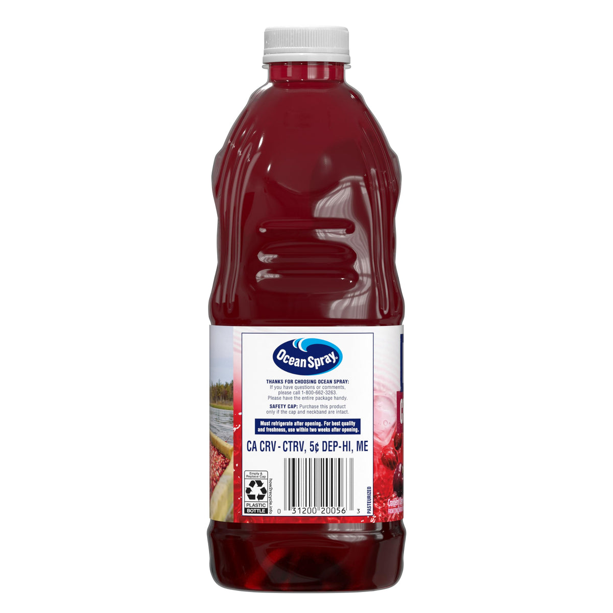 Ocean Spray Diet Cran-Cherry Cranberry Cherry Juice Drink — 64 oz Bottles (Pack of 8) | 5 Calories per 8 oz