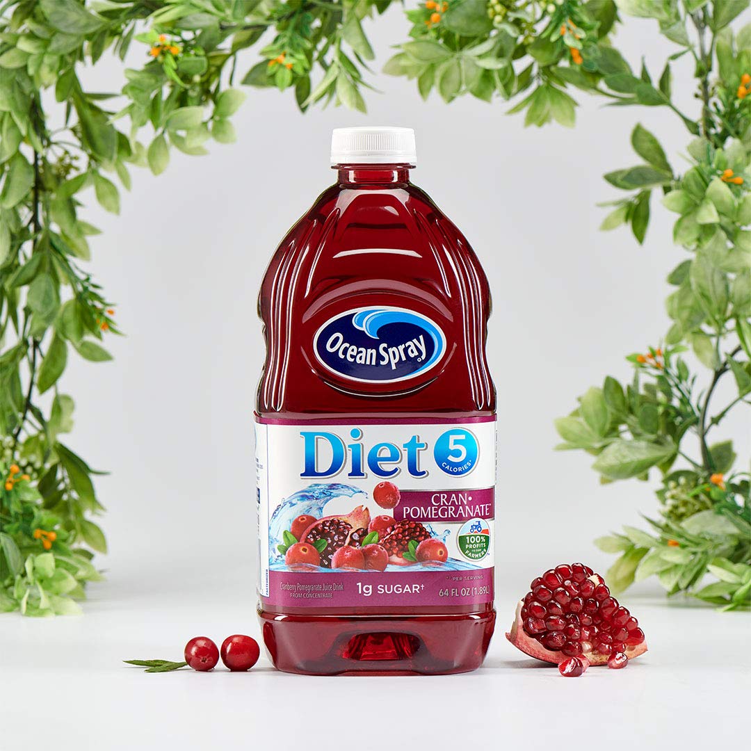 Ocean Spray Diet Cranberry Pomegranate Juice Drink – 64 Fl Oz (Pack of 8)