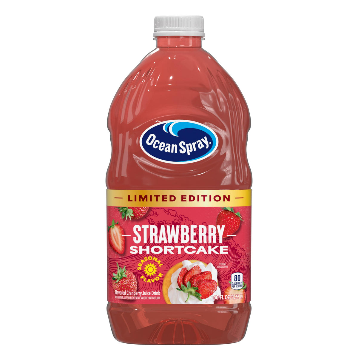 Ocean Spray Strawberry Shortcake Juice Drink, 60 Fl Oz Bottle (Pack of 8)