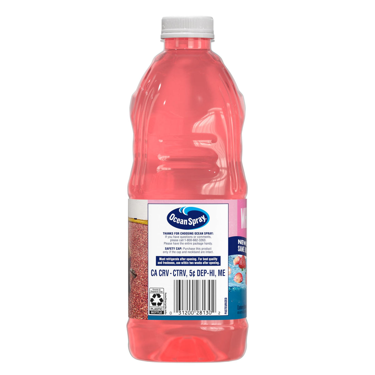 Ocean Spray White Cran-Strawberry Juice Drink (64 fl oz x 8) – Vitamin C Rich, No High Fructose Corn Syrup