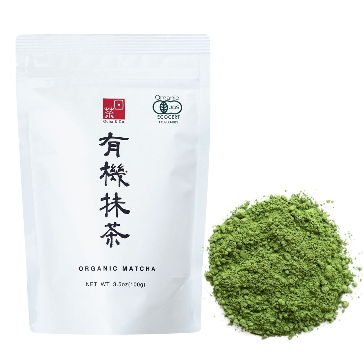 Ocha & Co. Shizuoka Organic Matcha — Ceremonial Grade, JAS BIO Certified, First-Harvest, Stone-Milled, 100g