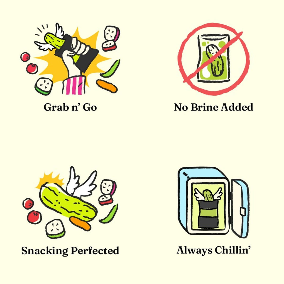 OH SNAP! Gone Dilly Whole Pickle Snack (12 Pack) – Gluten-Free & Non-GMO