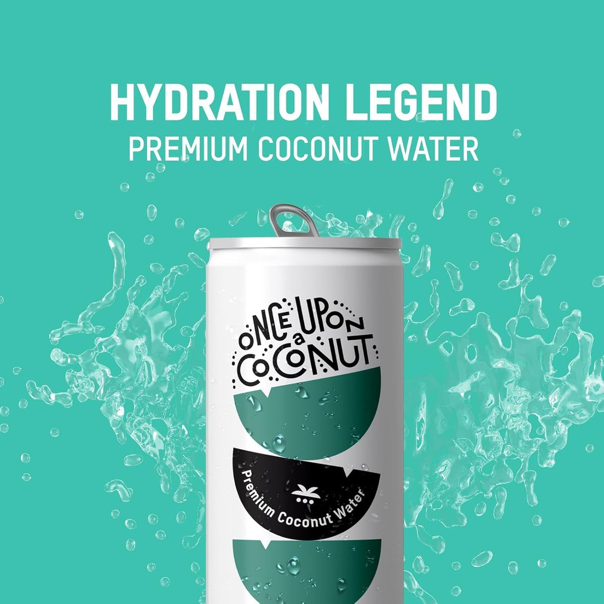 Once Upon a Coconut Premium Coconut Water – Low Calorie Hydration, Electrolytes, 12-Pack