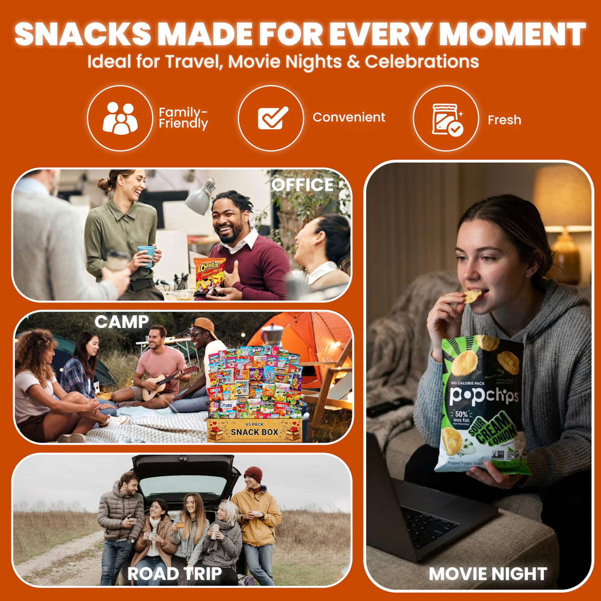 ONE CANDY WAY Snack Variety Care Package – 50-Count Ready-To-Gift Assorted Snacks