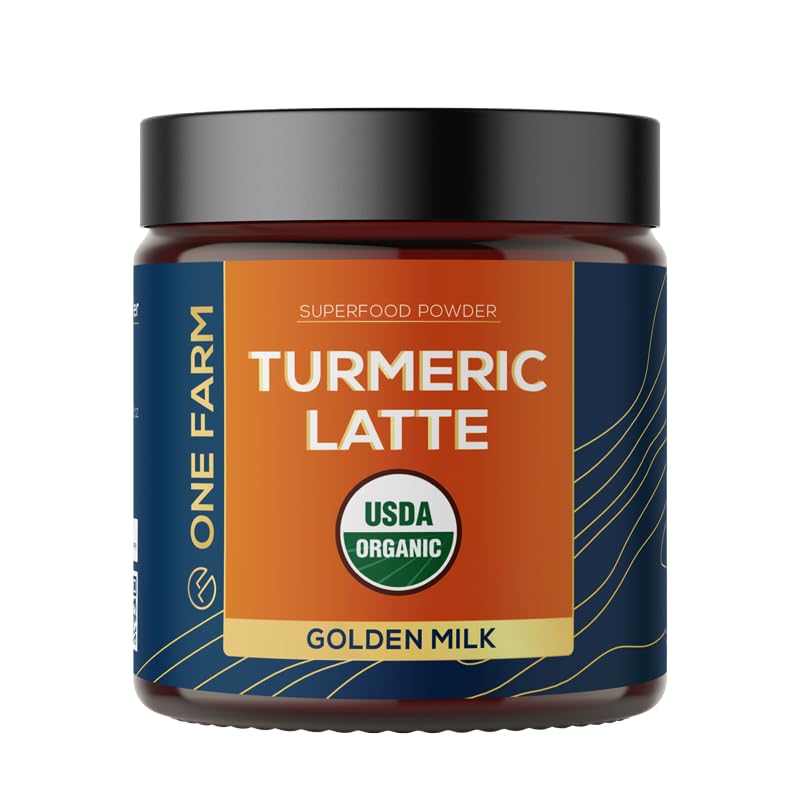 One Farm by WAAYB Turmeric Latte Powder – Organic Golden Milk Blend, 45 Servings