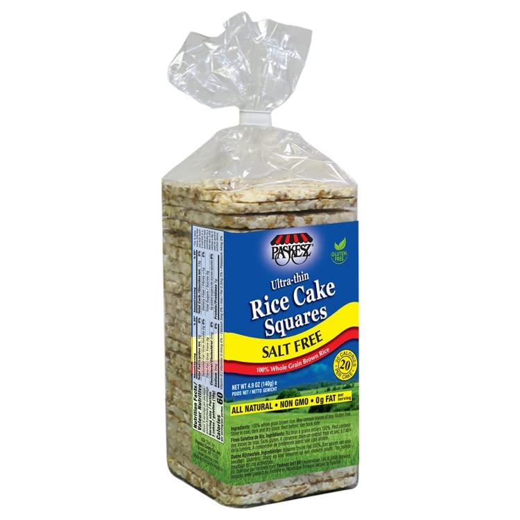 Only Kosher Candy Ultra Thin Salt-Free Rice Cakes Squares – Pack of 12 | Gluten-Free, Kosher Certified