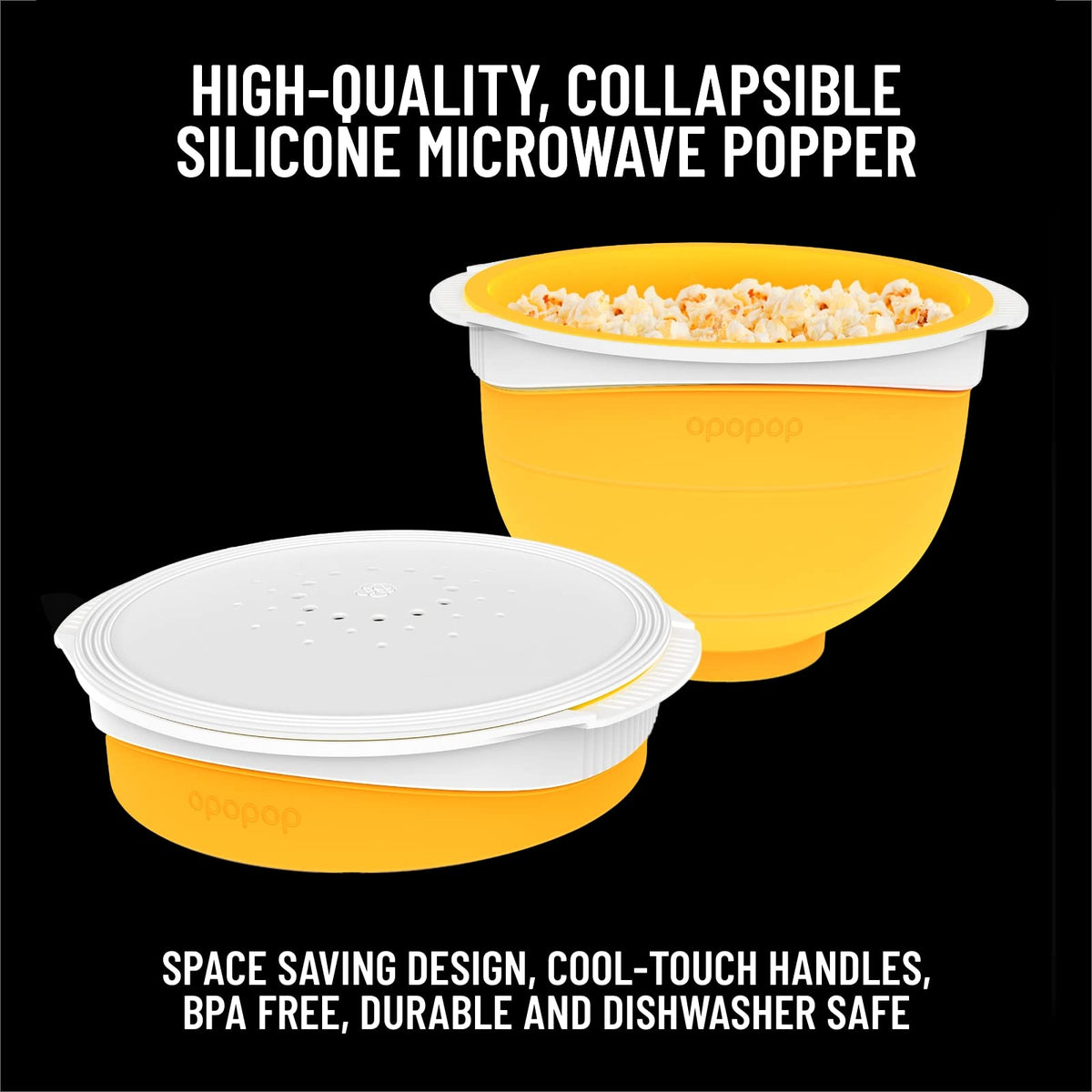 Opopop Gourmet Popcorn Gift Set – 12-Pack Variety Microwave Kit with Collapsible Popcorn Popper