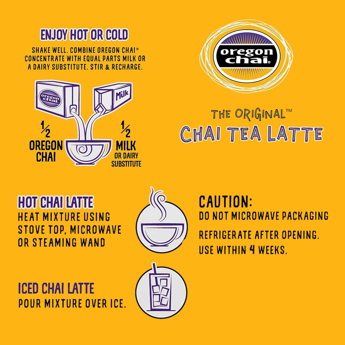 Oregon Chai Organic Spiced Chai Concentrate – 32 Fl Oz (Pack of 6)