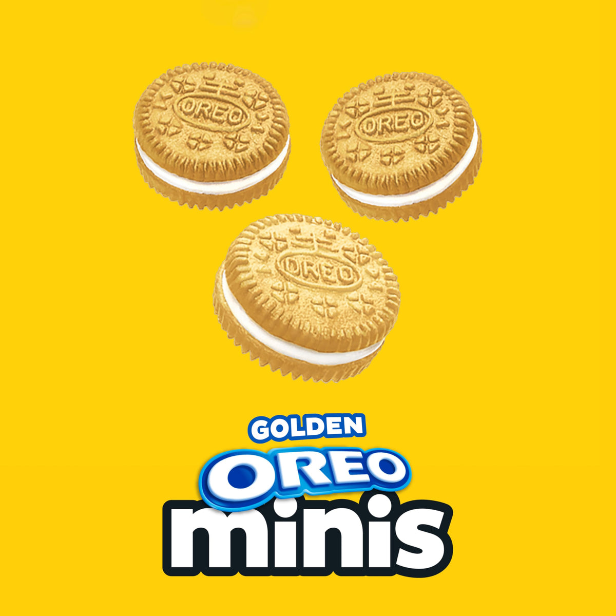 OREO Minis Golden Sandwich Cookies - 12 Pack, 3 oz Bags