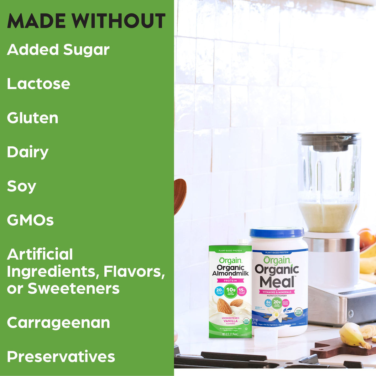 Orgain Organic Vegan Almond Milk, Unsweetened Vanilla – 10g Plant Protein, Calcium & Vitamin D, 32 oz (Pack of 6)