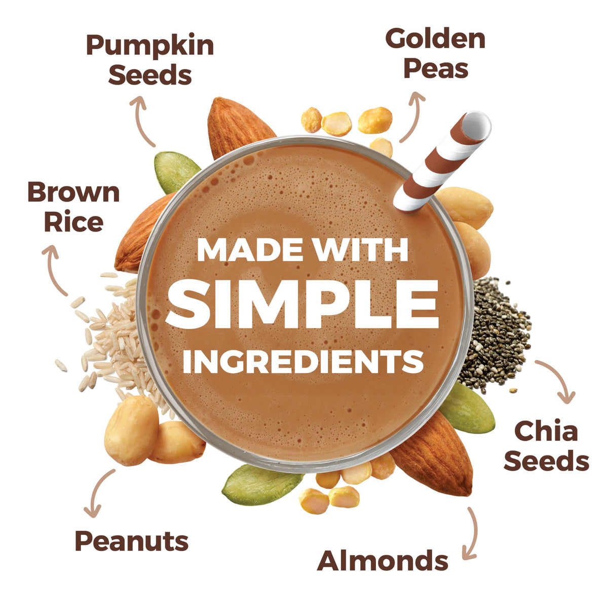 Orgain Organic Simple Vegan Protein Powder - Chocolate, 20g Plant-Based Protein, 1.25 lb (Packaging May Vary)