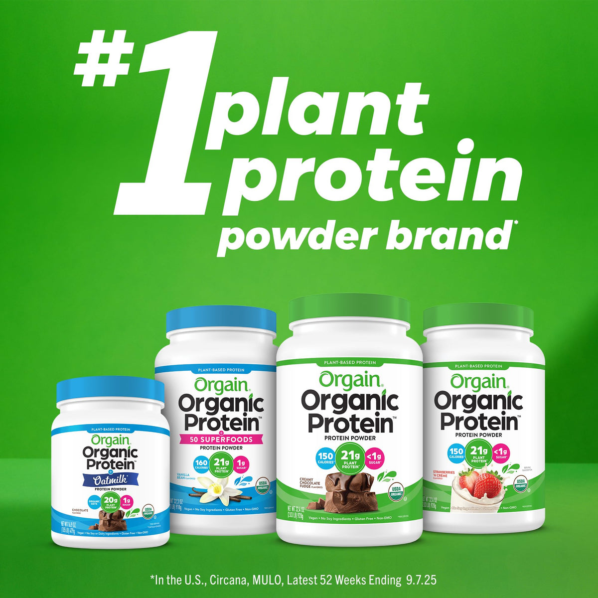 Orgain Organic Vegan Protein Powder – Peanut Butter, 21g Plant Protein, 2.03 lb