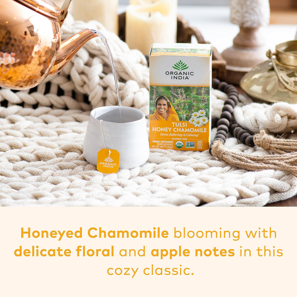 Organic India Iced Tulsi Tea Bags Variety Pack – Tulsi Ashwaganda, Sleep, Honey Chamomile | Caffeine-Free, USDA Organic, Non-GMO, 18 Infusion Bags x3