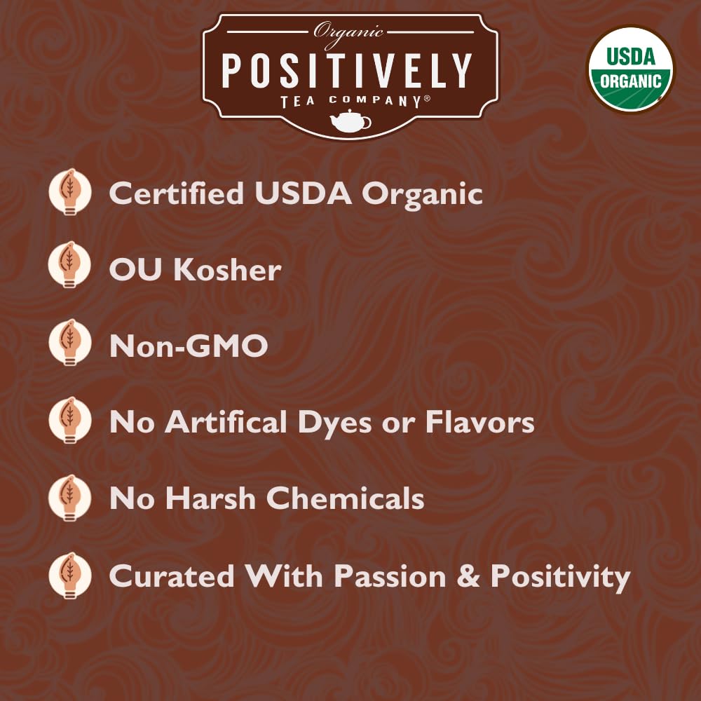 Organic Positively Tea Company Pu-Erh Tea – Loose Leaf, 16 Ounce | USDA Organic