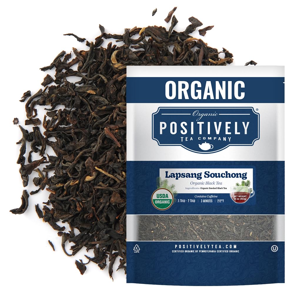 Organic Positively Tea Company Lapsang Souchong Loose Leaf – 16 Ounce