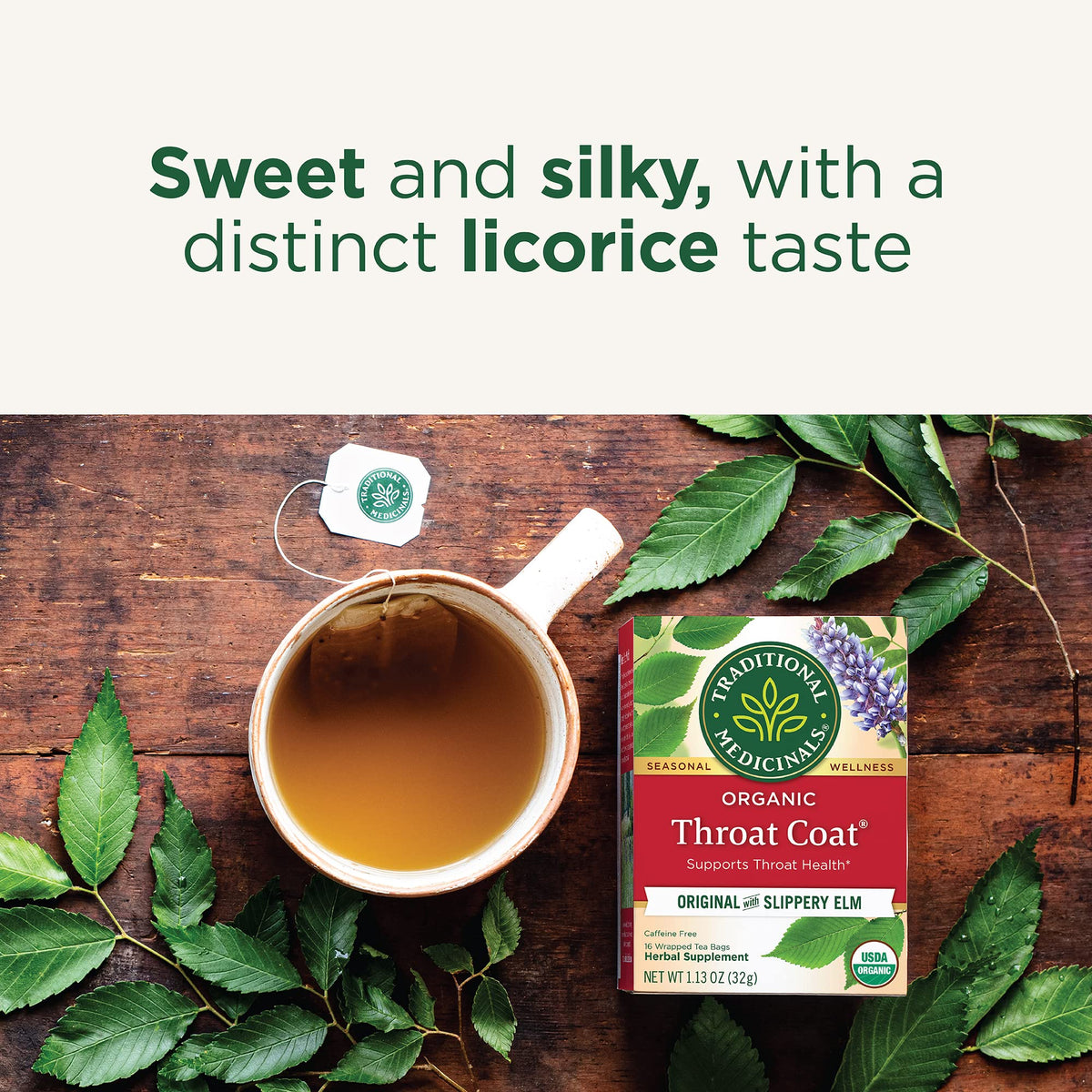 Traditional Medicinals Organic Throat Coat Tea - 96 Bags in 6 Pack