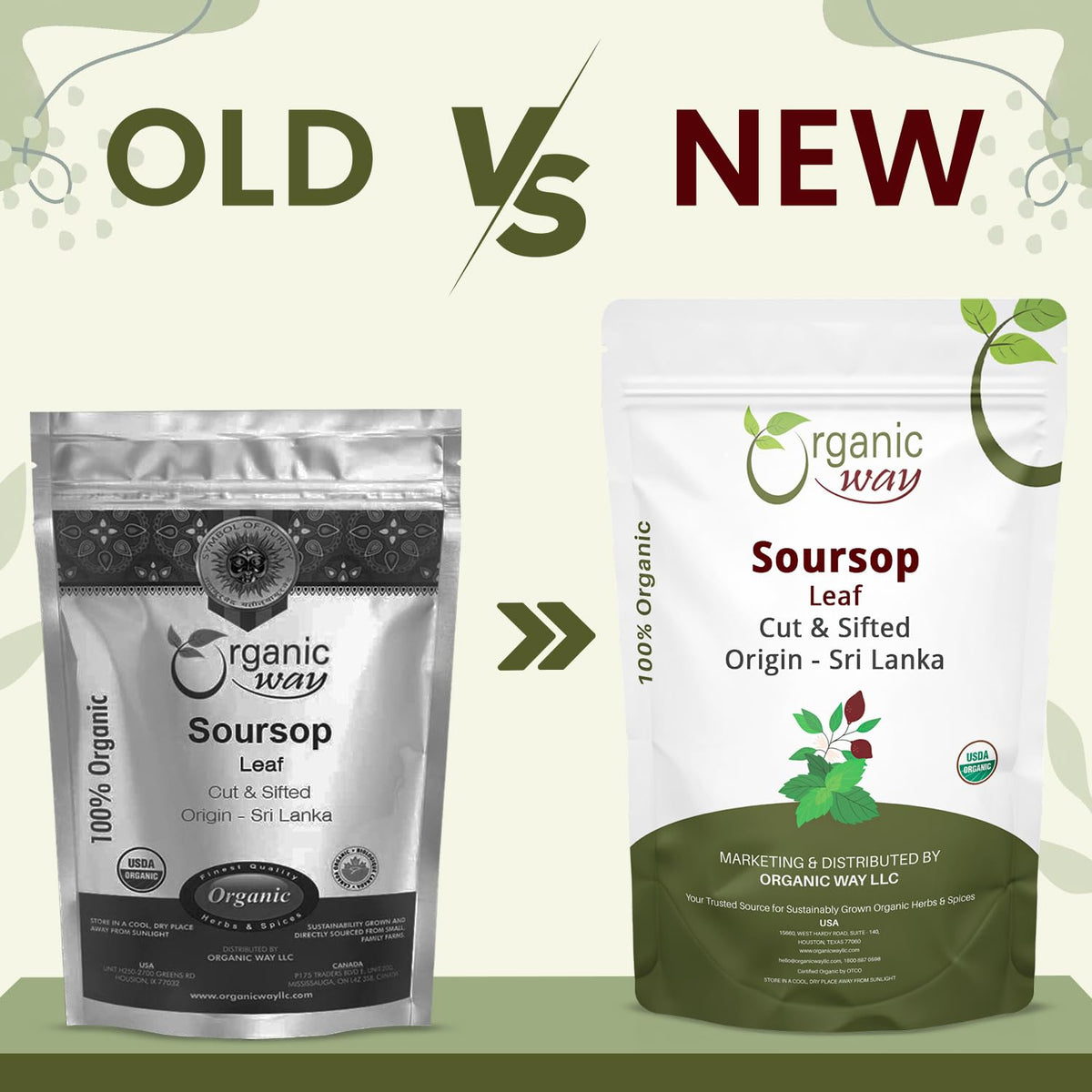 Organic Way Dried Soursop Leaf Coarse Cut – Herbal Tea, Kosher Certified, Vegan & Gluten Free