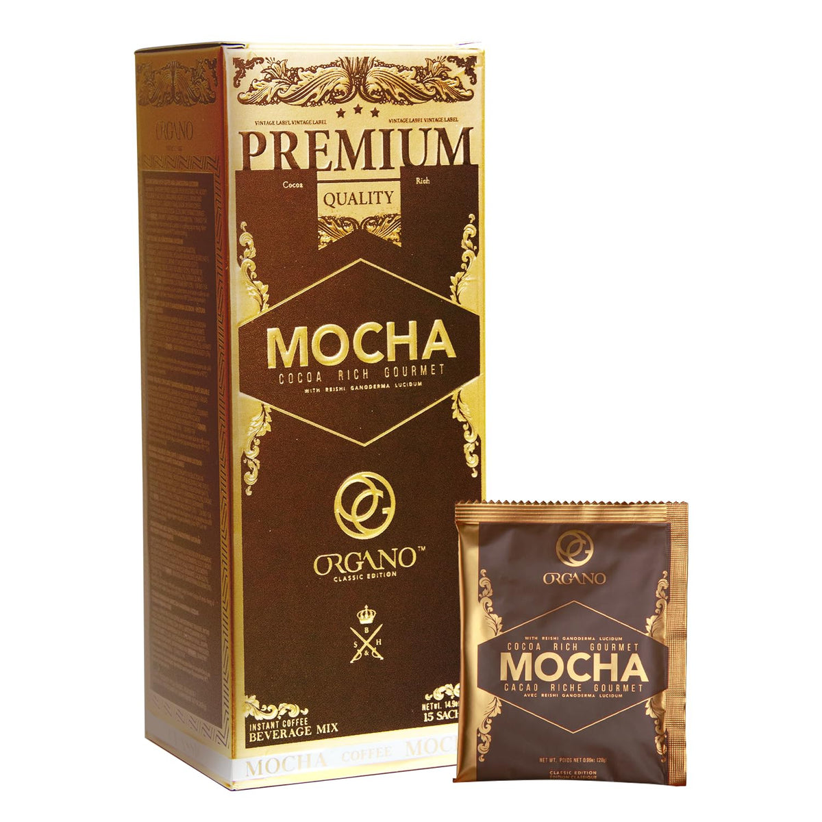 ORGANO Gourmet Cafe Mocha – 15 Sachets Instant Coffee