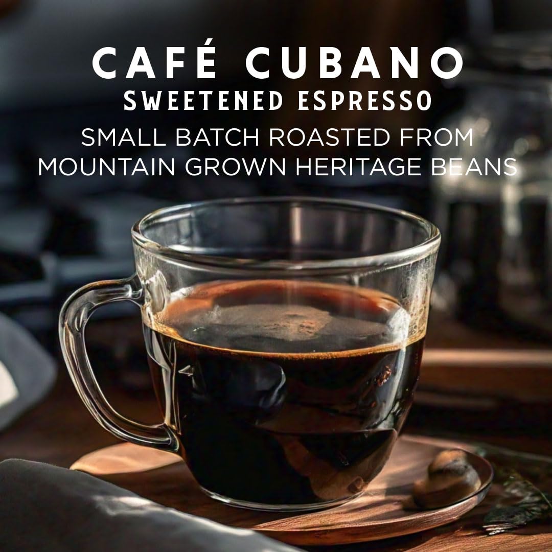 Oriente Sweetened Espresso Pods – 50 Ct Dark Roast Cuban Coffee, 100% Arabica, Keurig K-Cup Compatible