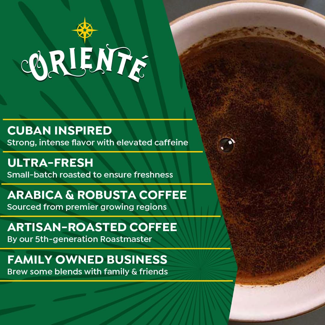Oriente Sweetened Cinnamon Espresso Pods, Cuban Café de Olla, 50 ct, Keurig Compatible