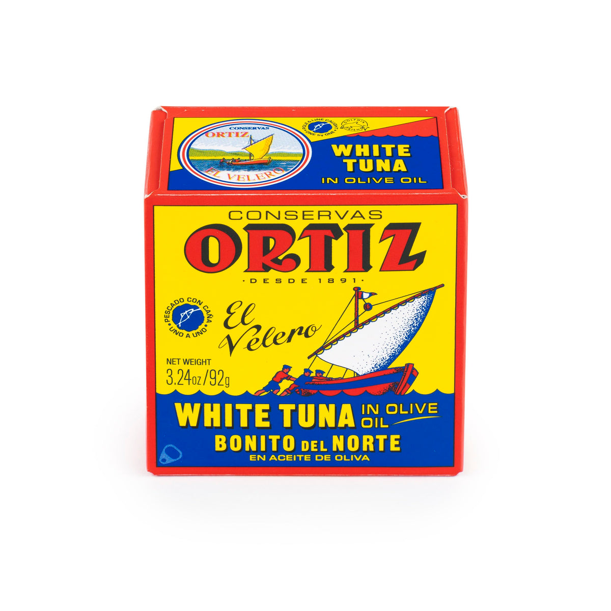 Ortiz White Tuna in Olive Oil — Fresh Spanish Bonito del Norte, 5-Pack 3.24oz