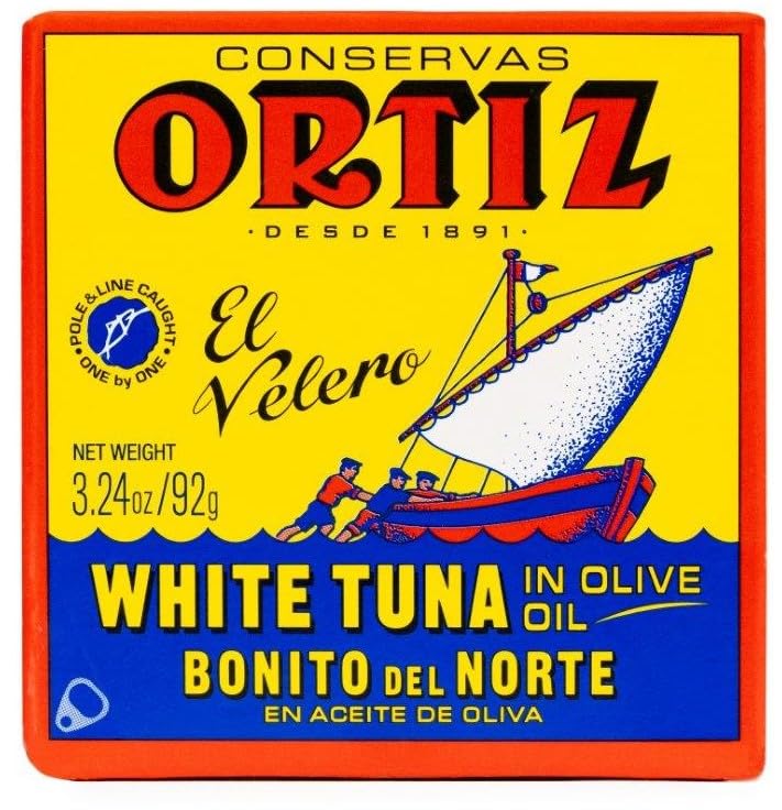 Ortiz White Tuna in Olive Oil — Fresh Spanish Bonito del Norte, 5-Pack 3.24oz