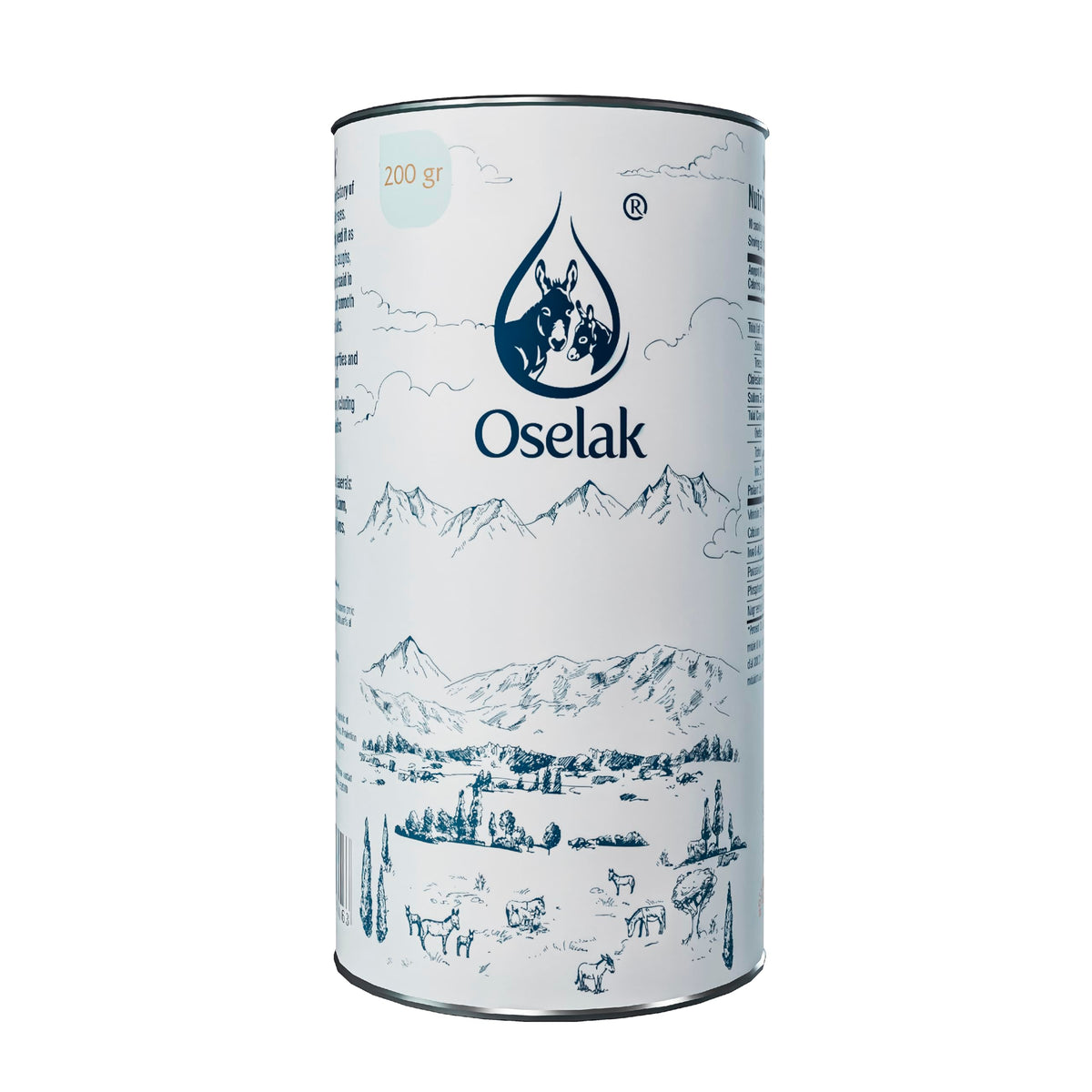 Oselak Donkey Milk Powder 200g – Pure, Natural, High in Calcium, Iron, and Vitamin D